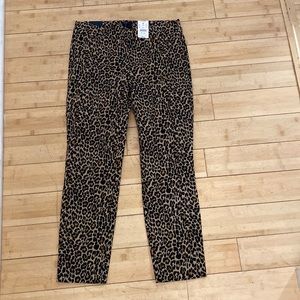 NWT leopard print JCREW Winnie pant size 4
